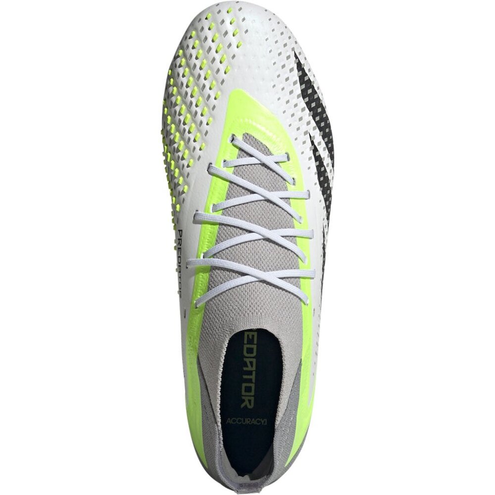 adidas Men’s PREDATOR ACCURACY.1 FG Soccer Cleats White/Green GZ0035 NEW - Picture 13 of 16